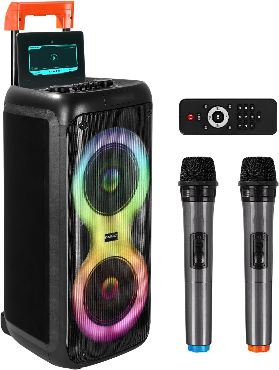 Karaoke Machine with LED Lights – Rise Bass