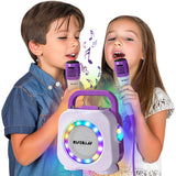 Karaoke Machine for Kids - Bluetooth Speaker with 2 Microphone - Portable Kids Karaoke Machine for Girls and Boys - Birthday Gift for Girls and Boys Ages 2 Years Old and Up.