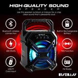 Portable Wireless Bluetooth Speaker with TWS Function - Rechargeable Bluetooth Speaker - 7" 65db Wireless Speaker